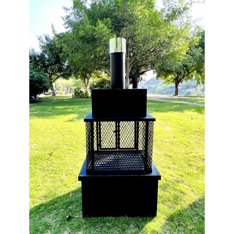 Red Barrel Studio® Bridon 51.57" Iron Outdoor Fireplace Wayfair
